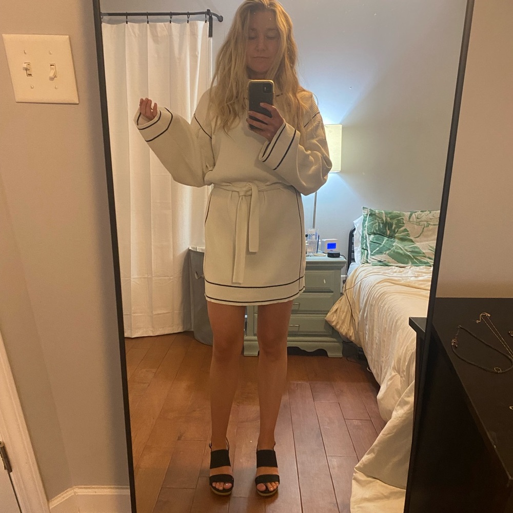 Sabo Skirt White Sweater Dress